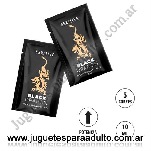 Aceites y lubricantes, Lubricantes estimulantes, Pack 5 unidades crema black dragon 10ml